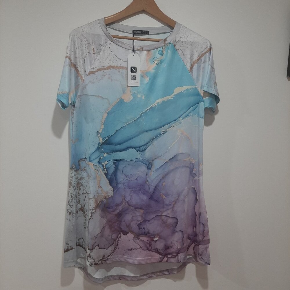 Contemporary oversized artsy tunic